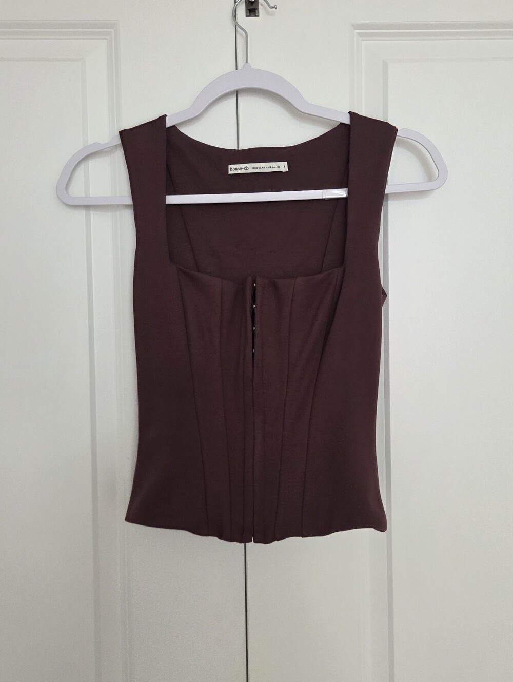 Balconette chocolat fitted corset top - Picture 5 of 7